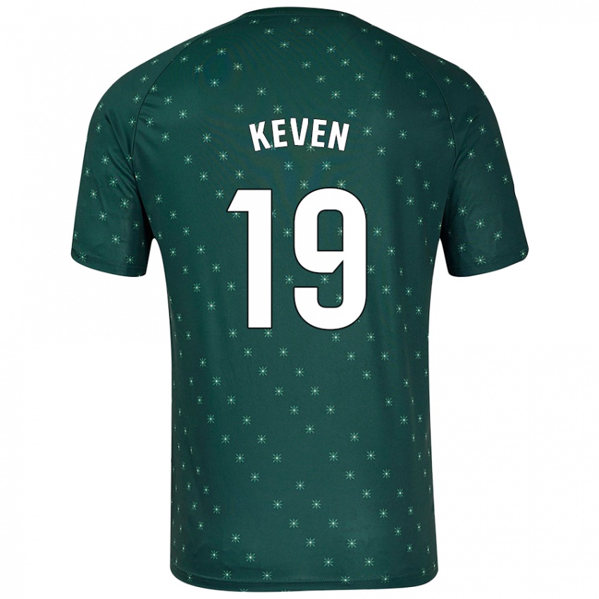 Kinder Keven #19 Dunkelgrün Auswärtstrikot Trikot 2024/25 T-Shirt Österreich