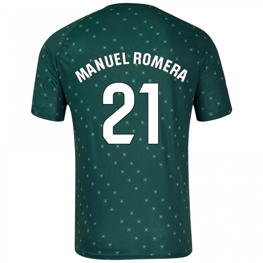 Kinder José Manuel Romera #21 Dunkelgrün Auswärtstrikot Trikot 2024/25 T-Shirt Österreich