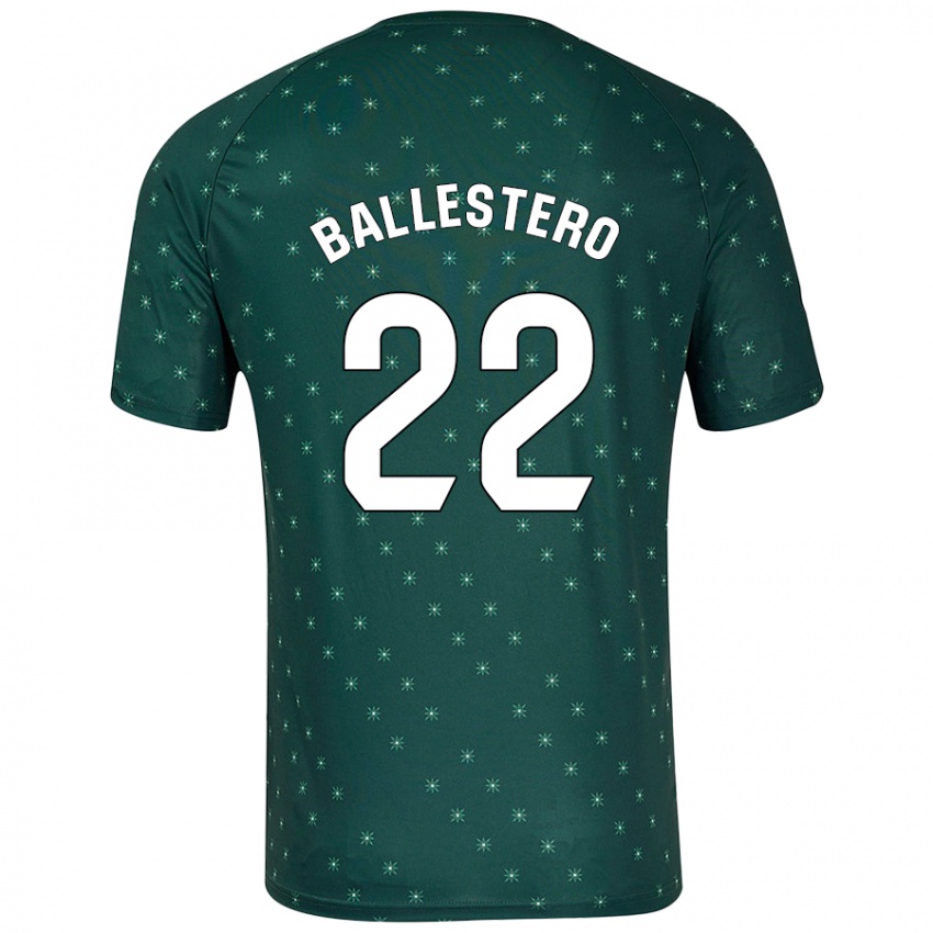 Kinder Carlos Ballestero #22 Dunkelgrün Auswärtstrikot Trikot 2024/25 T-Shirt Österreich