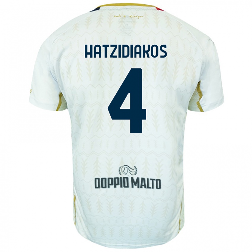 Kinder Pantelis Hatzidiakos #4 Weiß Auswärtstrikot Trikot 2024/25 T-Shirt Österreich