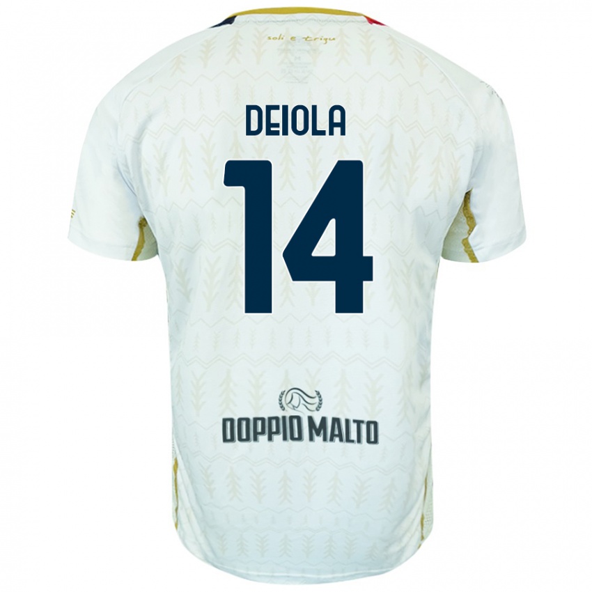 Kinder Alessandro Deiola #14 Weiß Auswärtstrikot Trikot 2024/25 T-Shirt Österreich