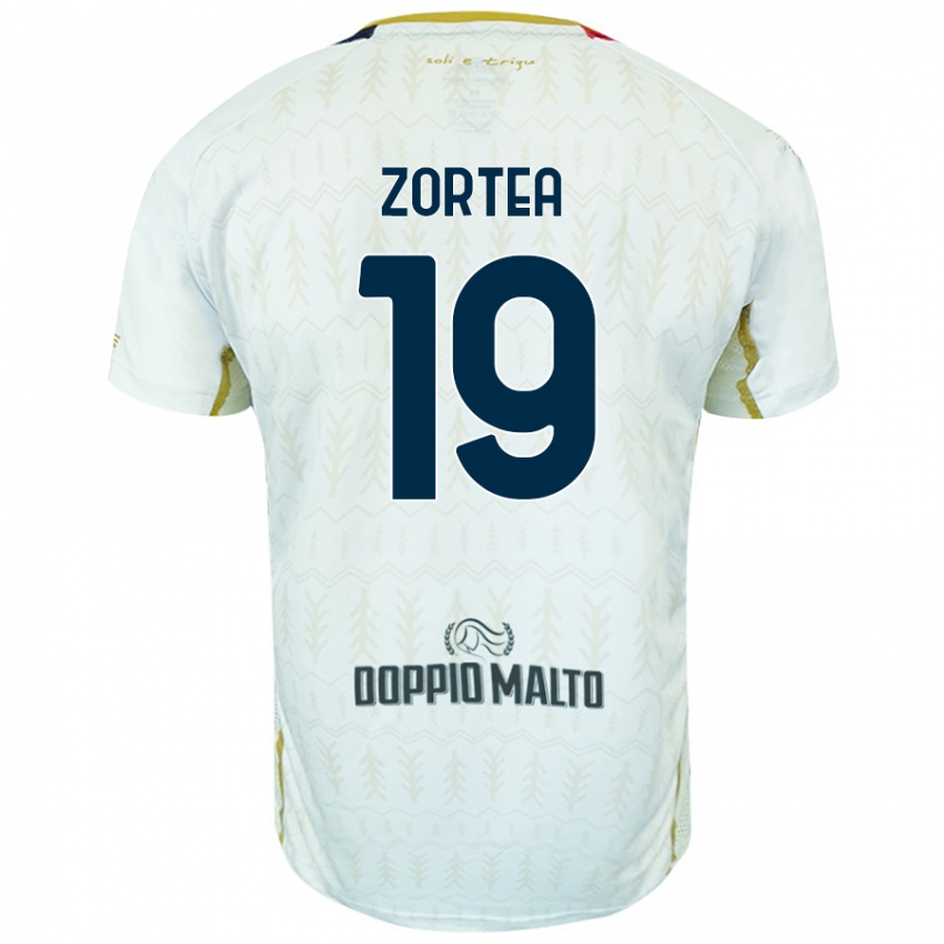 Kinder Nadir Zortea #19 Weiß Auswärtstrikot Trikot 2024/25 T-Shirt Österreich