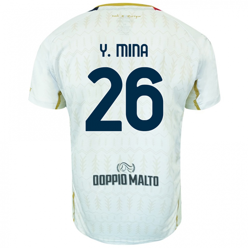 Kinder Yerry Mina #26 Weiß Auswärtstrikot Trikot 2024/25 T-Shirt Österreich