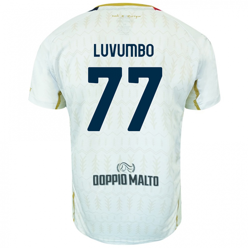 Kinder Zito Luvumbo #77 Weiß Auswärtstrikot Trikot 2024/25 T-Shirt Österreich