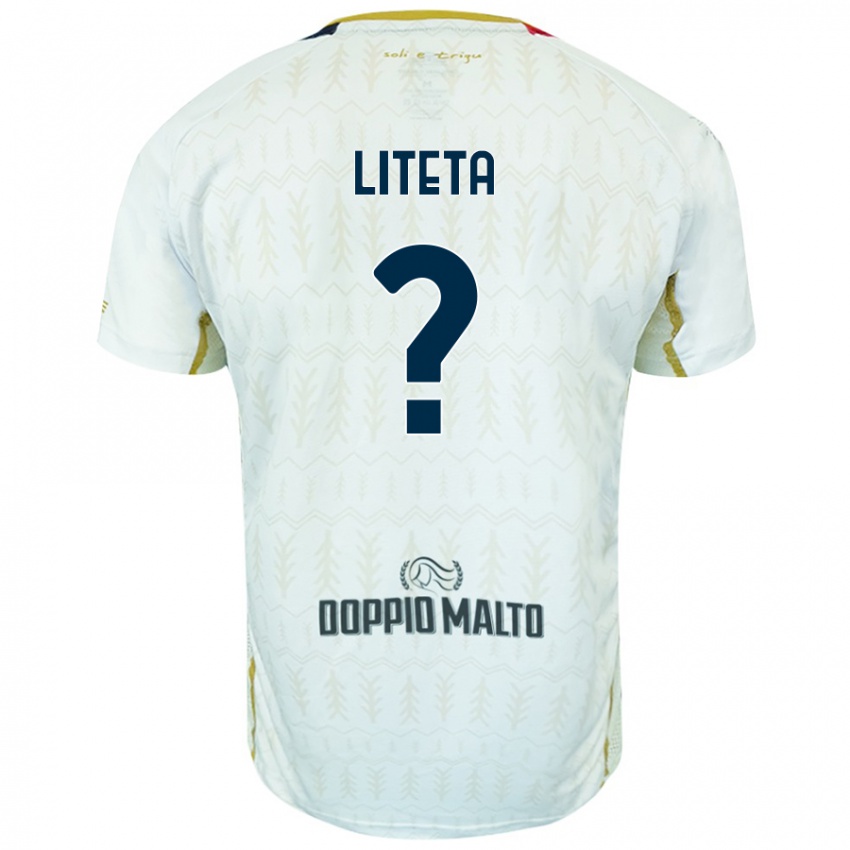 Kinder Joseph Liteta #0 Weiß Auswärtstrikot Trikot 2024/25 T-Shirt Österreich