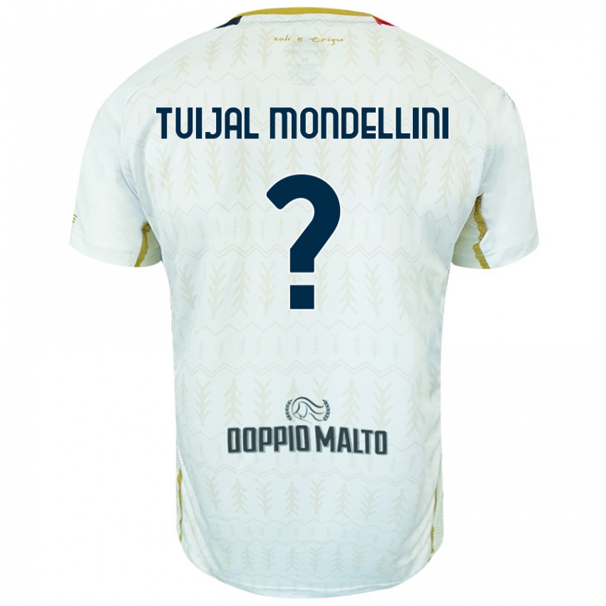 Kinder Luca Tuijal Mondellini #0 Weiß Auswärtstrikot Trikot 2024/25 T-Shirt Österreich