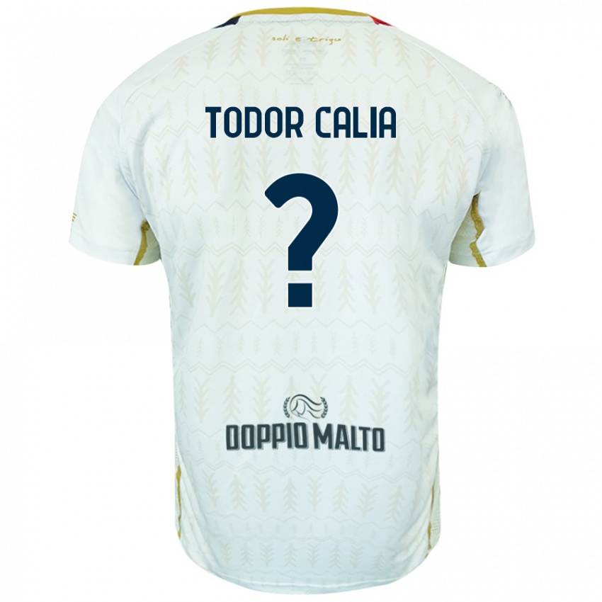 Kinder Francesco Todor Calia #0 Weiß Auswärtstrikot Trikot 2024/25 T-Shirt Österreich