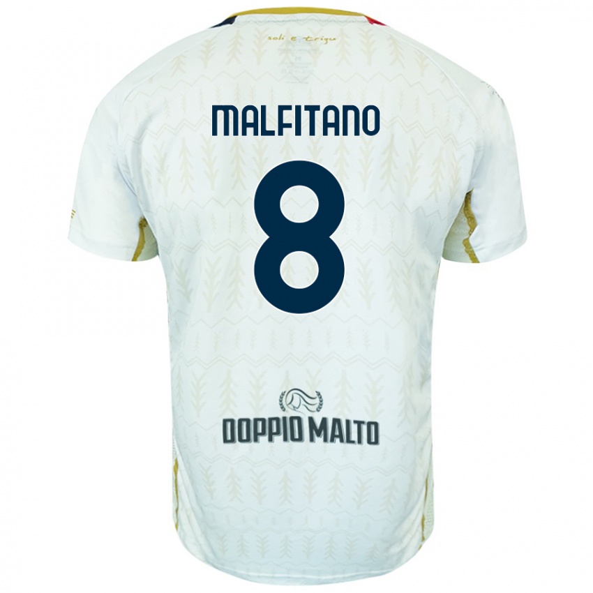 Kinder Roberto Malfitano #8 Weiß Auswärtstrikot Trikot 2024/25 T-Shirt Österreich