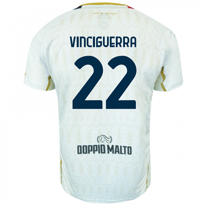 Kinder Alessandro Vinciguerra #22 Weiß Auswärtstrikot Trikot 2024/25 T-Shirt Österreich