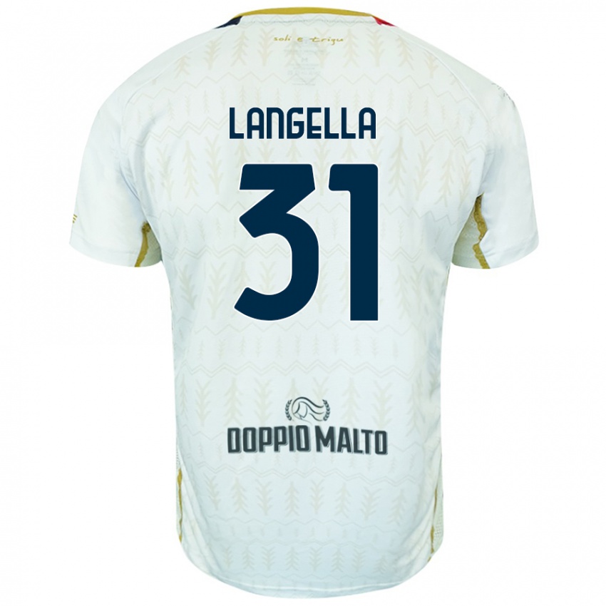 Kinder Matteo Langella #31 Weiß Auswärtstrikot Trikot 2024/25 T-Shirt Österreich