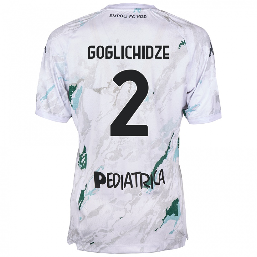 Kinder Saba Goglichidze #2 Grau Auswärtstrikot Trikot 2024/25 T-Shirt Österreich