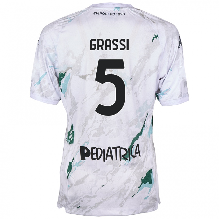 Kinder Alberto Grassi #5 Grau Auswärtstrikot Trikot 2024/25 T-Shirt Österreich