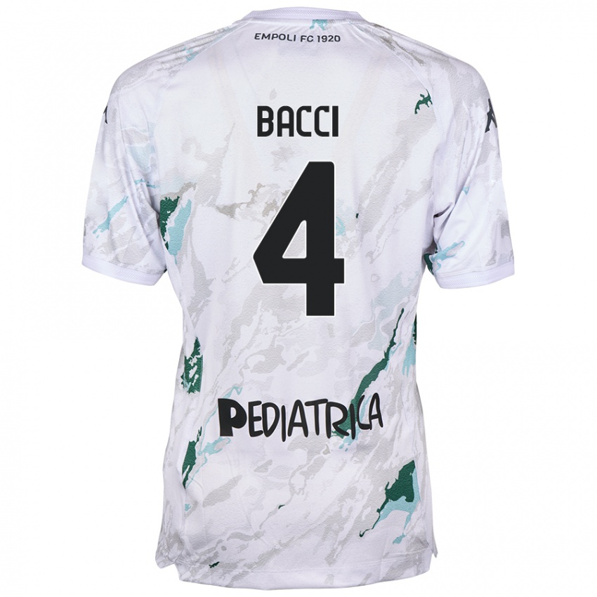 Kinder Jacopo Bacci #4 Grau Auswärtstrikot Trikot 2024/25 T-Shirt Österreich