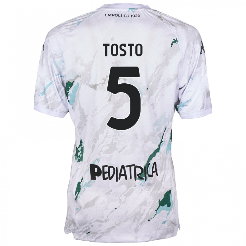 Kinder Lorenzo Tosto #5 Grau Auswärtstrikot Trikot 2024/25 T-Shirt Österreich