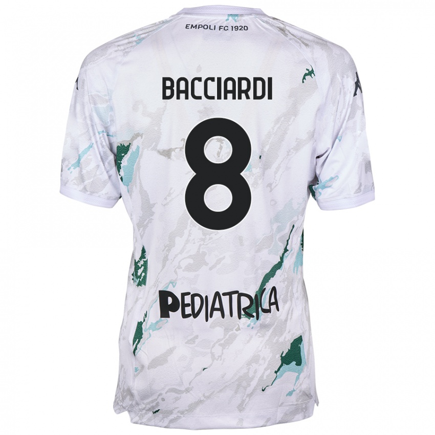 Kinder Andrea Bacciardi #8 Grau Auswärtstrikot Trikot 2024/25 T-Shirt Österreich