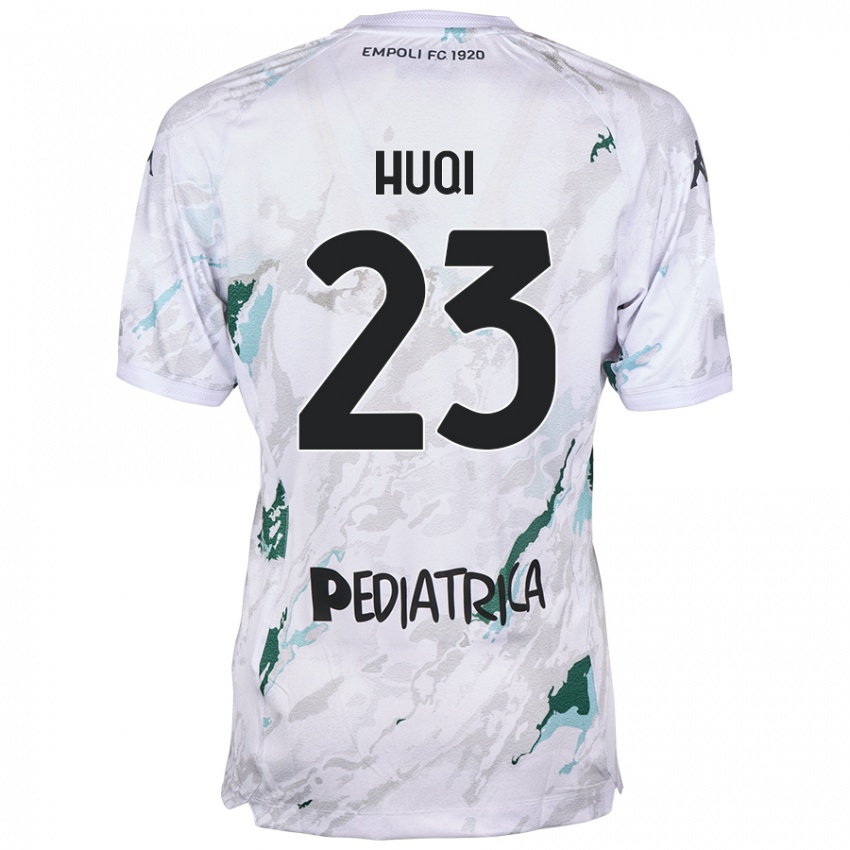 Kinder Mattia Huqi #23 Grau Auswärtstrikot Trikot 2024/25 T-Shirt Österreich