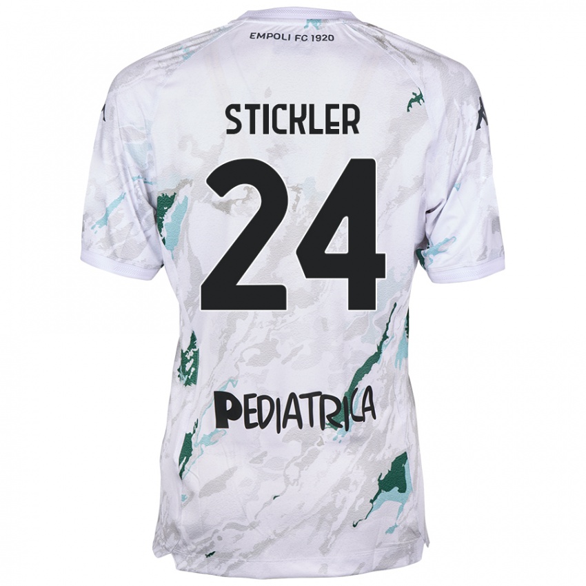 Kinder Mateo Stickler #24 Grau Auswärtstrikot Trikot 2024/25 T-Shirt Österreich