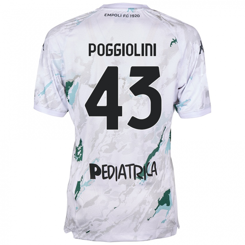 Kinder Duccio Poggiolini #43 Grau Auswärtstrikot Trikot 2024/25 T-Shirt Österreich