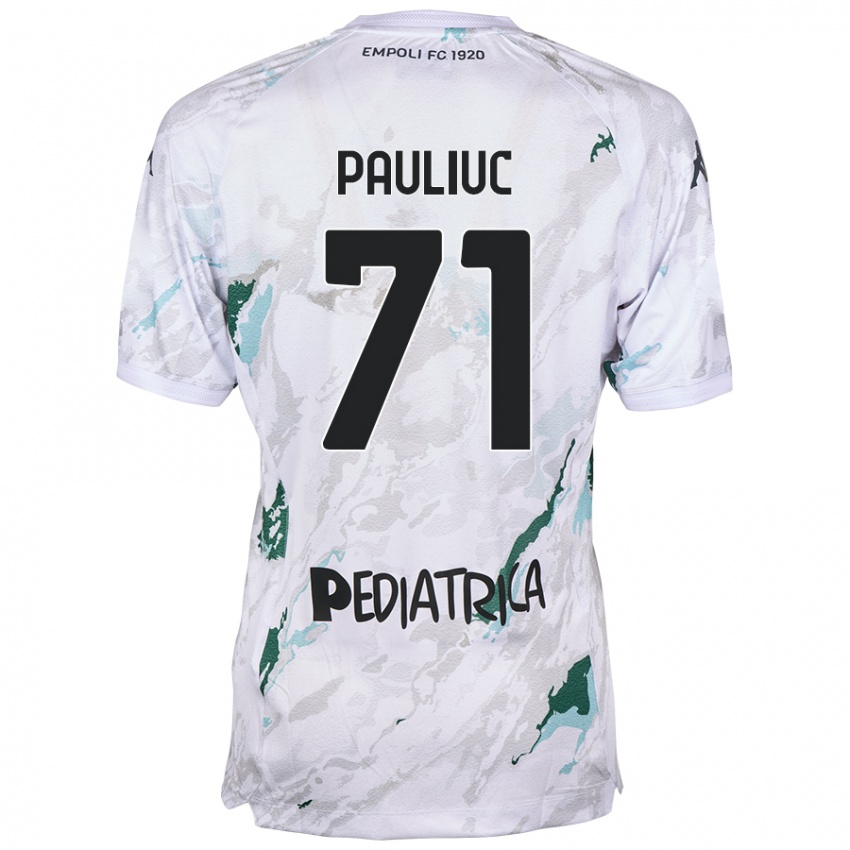 Kinder Nicolò Pauliuc #71 Grau Auswärtstrikot Trikot 2024/25 T-Shirt Österreich