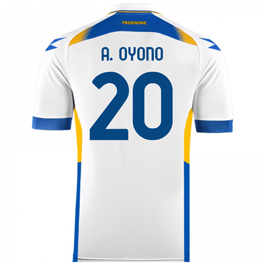 Kinder Anthony Oyono #20 Weiß Auswärtstrikot Trikot 2024/25 T-Shirt Österreich