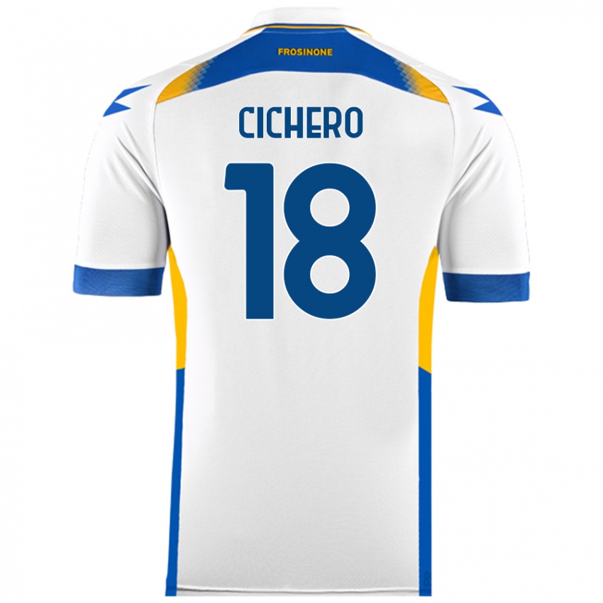 Kinder Alejandro Cichero #18 Weiß Auswärtstrikot Trikot 2024/25 T-Shirt Österreich