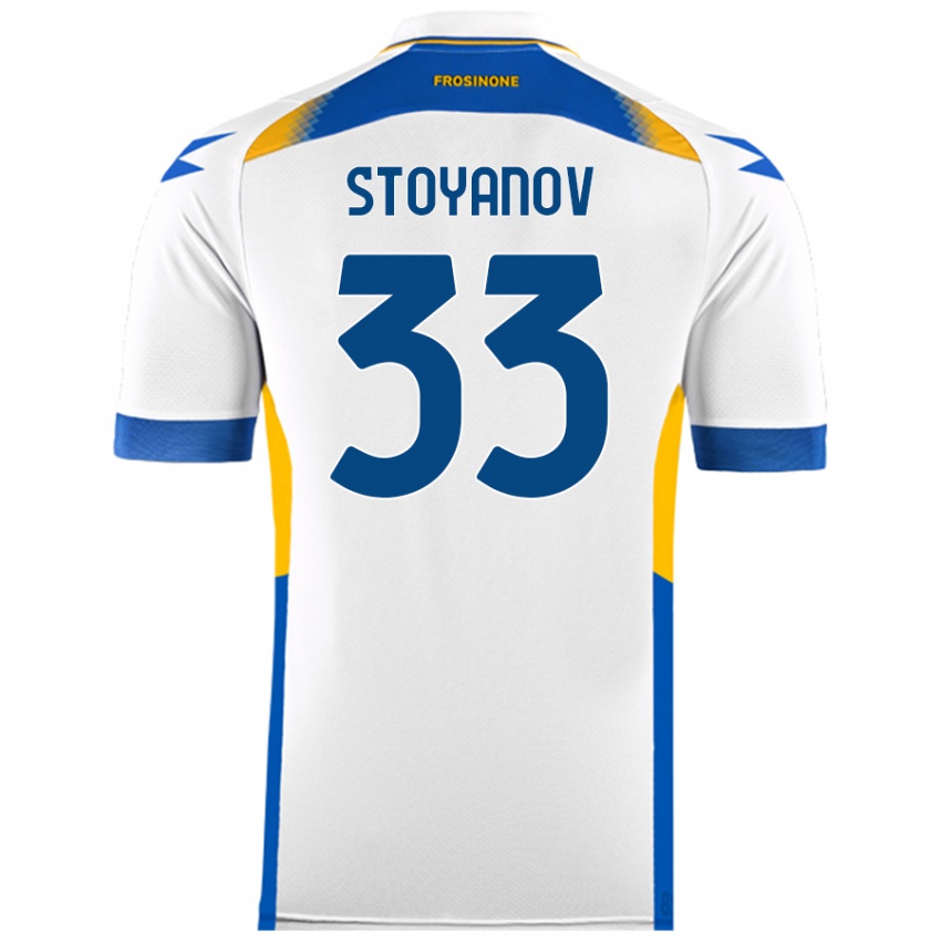 Kinder Steliyan Stoyanov #33 Weiß Auswärtstrikot Trikot 2024/25 T-Shirt Österreich