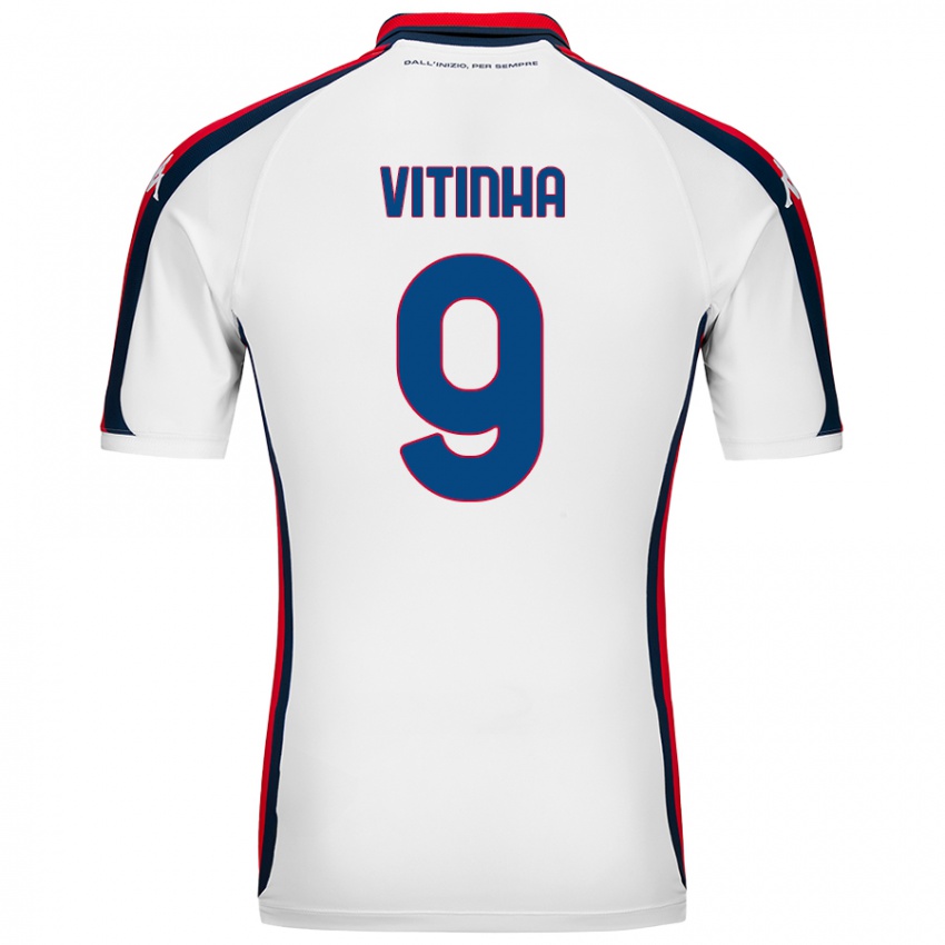 Kinder Vitinha #9 Weiß Auswärtstrikot Trikot 2024/25 T-Shirt Österreich