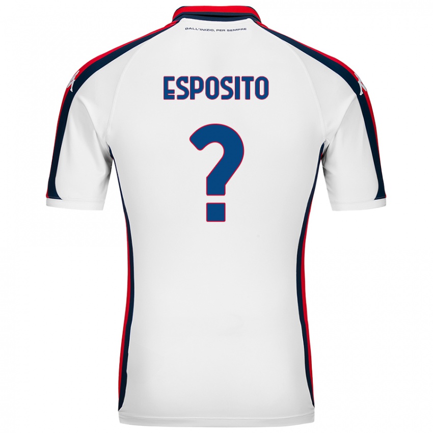 Kinder Alessandro Esposito #0 Weiß Auswärtstrikot Trikot 2024/25 T-Shirt Österreich