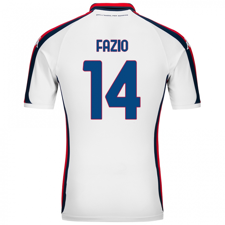 Kinder Tommaso Fazio #14 Weiß Auswärtstrikot Trikot 2024/25 T-Shirt Österreich