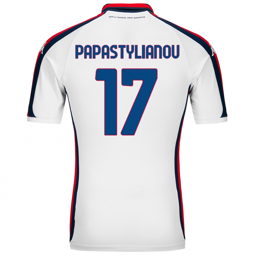 Kinder Lysandros Andreas Papastylianou #17 Weiß Auswärtstrikot Trikot 2024/25 T-Shirt Österreich