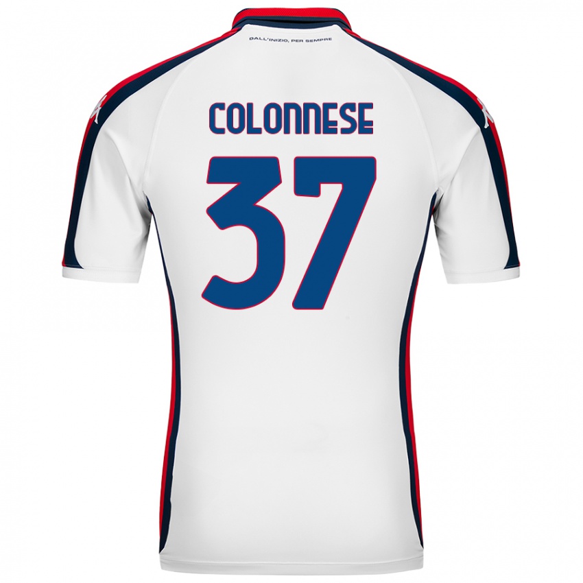 Kinder Lorenzo Colonnese #37 Weiß Auswärtstrikot Trikot 2024/25 T-Shirt Österreich