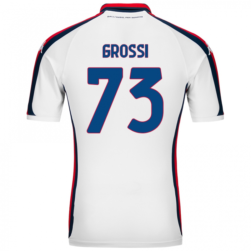 Kinder Jacopo Grossi #73 Weiß Auswärtstrikot Trikot 2024/25 T-Shirt Österreich