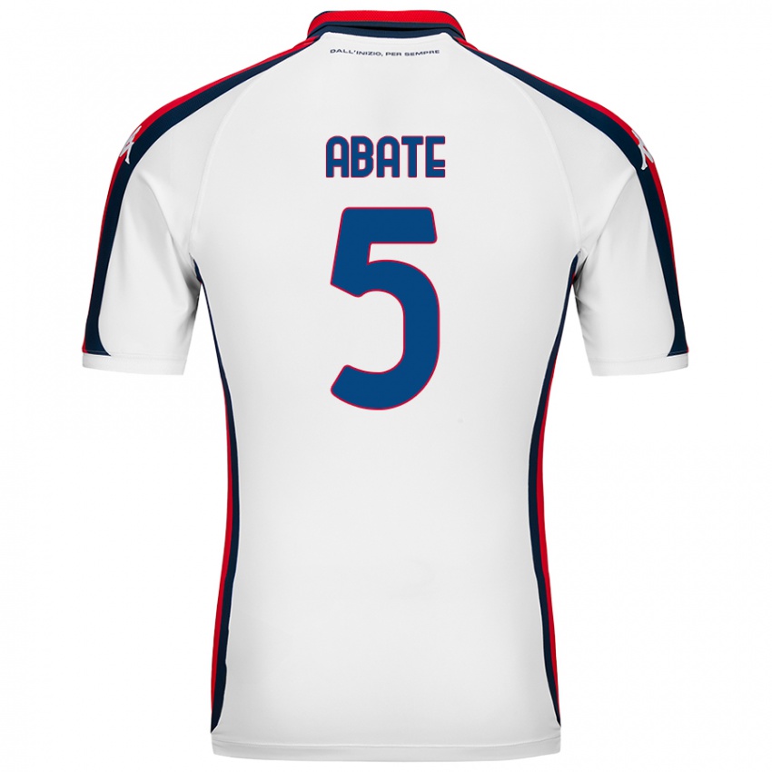 Kinder Giada Abate #5 Weiß Auswärtstrikot Trikot 2024/25 T-Shirt Österreich