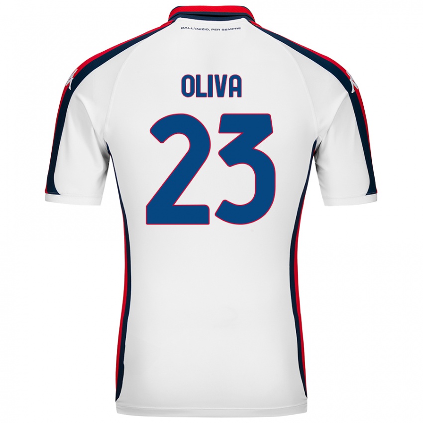 Kinder Eleonora Oliva #23 Weiß Auswärtstrikot Trikot 2024/25 T-Shirt Österreich