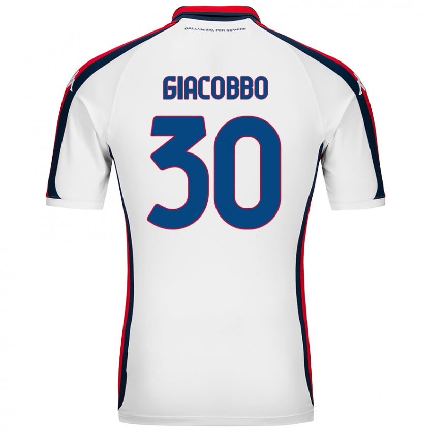 Kinder Giulia Giacobbo #30 Weiß Auswärtstrikot Trikot 2024/25 T-Shirt Österreich