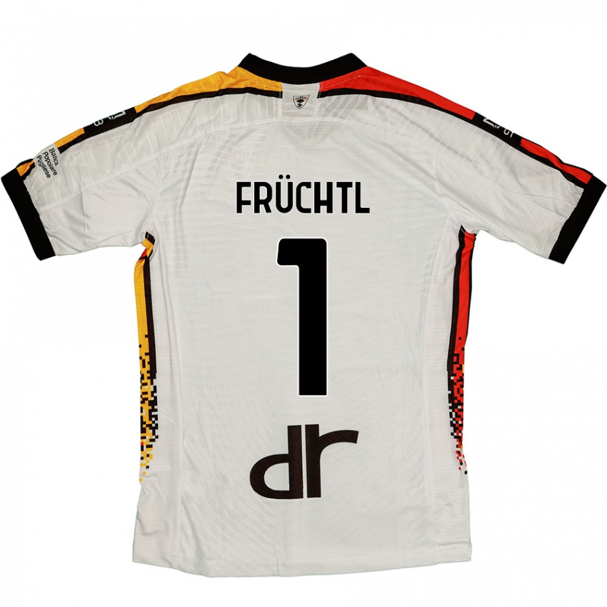 Kinder Christian Früchtl #1 Weiß Schwarz Auswärtstrikot Trikot 2024/25 T-Shirt Österreich