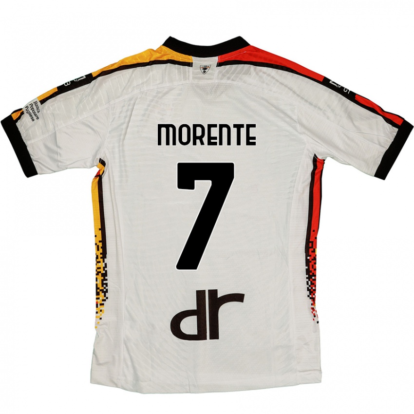 Kinder Tete Morente #7 Weiß Schwarz Auswärtstrikot Trikot 2024/25 T-Shirt Österreich