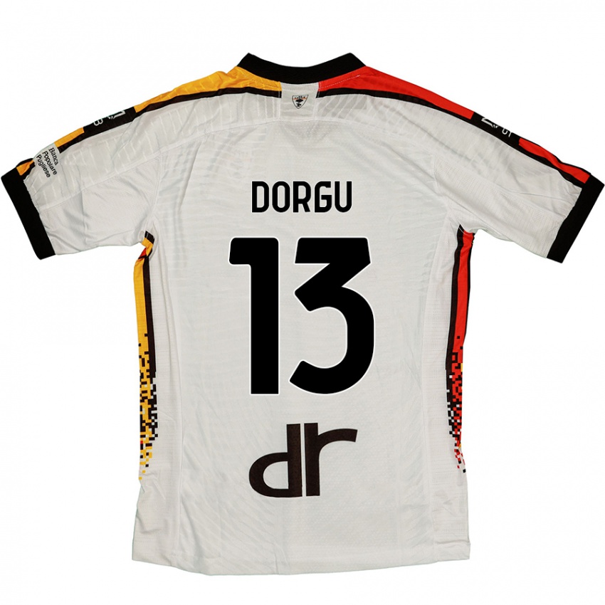 Kinder Patrick Dorgu #13 Weiß Schwarz Auswärtstrikot Trikot 2024/25 T-Shirt Österreich