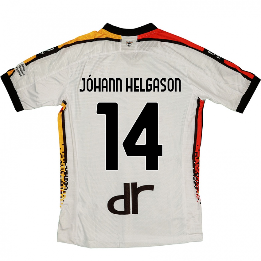 Kinder Thórir Jóhann Helgason #14 Weiß Schwarz Auswärtstrikot Trikot 2024/25 T-Shirt Österreich