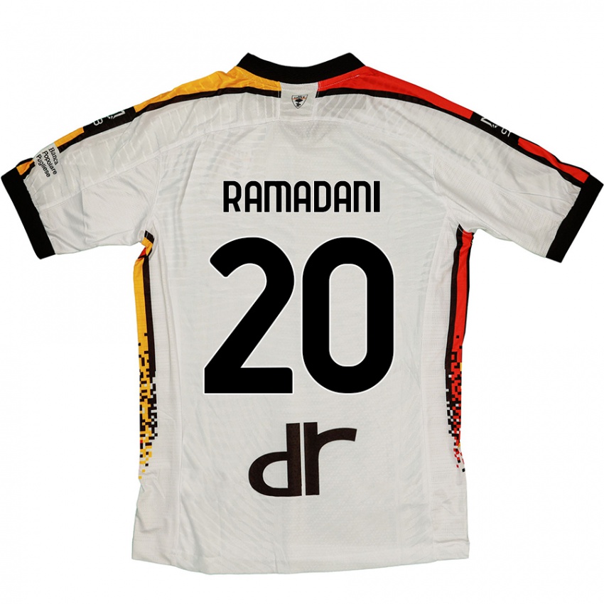 Kinder Ylber Ramadani #20 Weiß Schwarz Auswärtstrikot Trikot 2024/25 T-Shirt Österreich