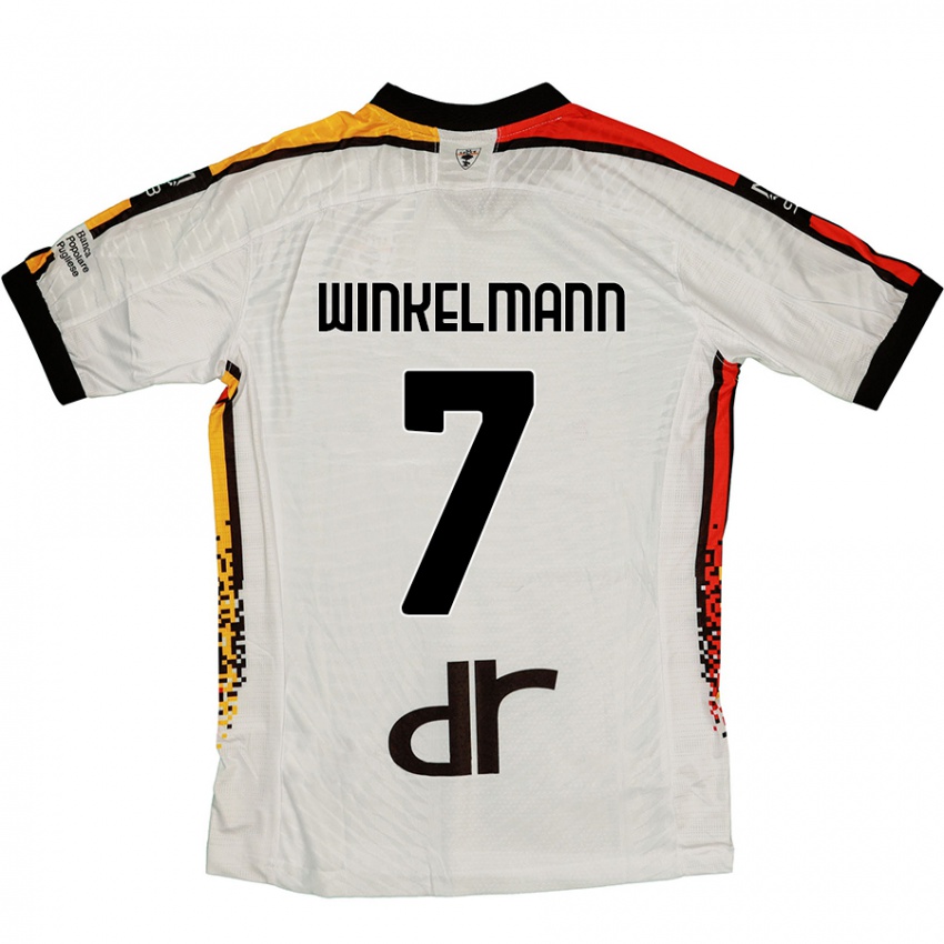 Kinder Till Winkelmann #7 Weiß Schwarz Auswärtstrikot Trikot 2024/25 T-Shirt Österreich