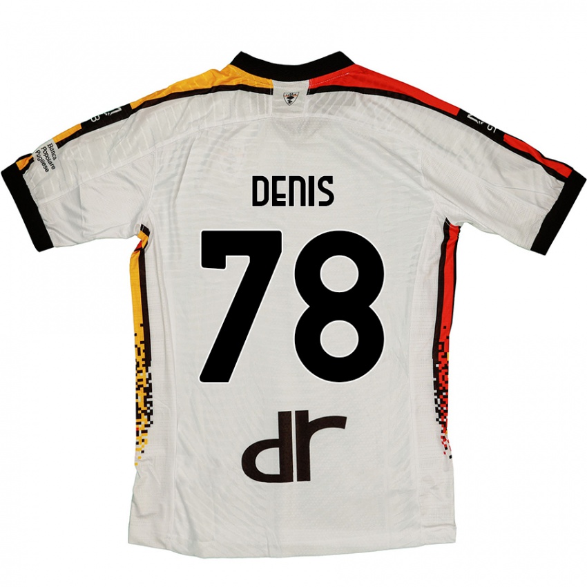 Kinder Max Denis #78 Weiß Schwarz Auswärtstrikot Trikot 2024/25 T-Shirt Österreich