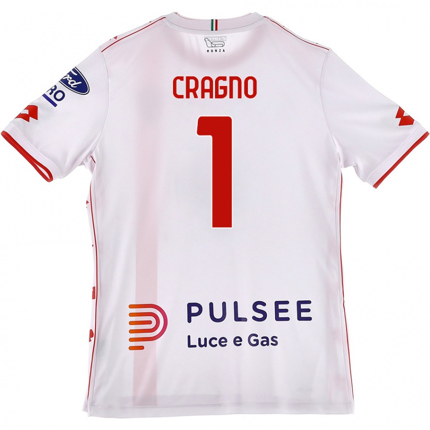 Kinder Alessio Cragno #1 Weiß Rot Auswärtstrikot Trikot 2024/25 T-Shirt Österreich