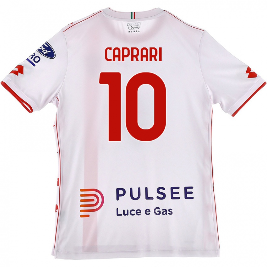 Kinder Gianluca Caprari #10 Weiß Rot Auswärtstrikot Trikot 2024/25 T-Shirt Österreich