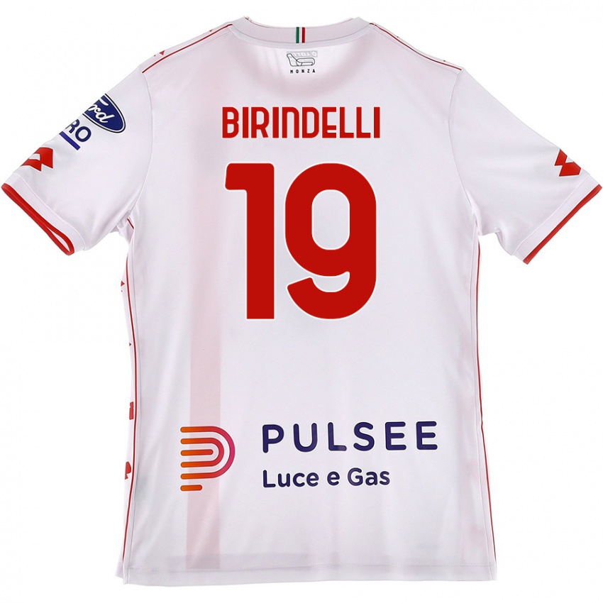 Kinder Samuele Birindelli #19 Weiß Rot Auswärtstrikot Trikot 2024/25 T-Shirt Österreich