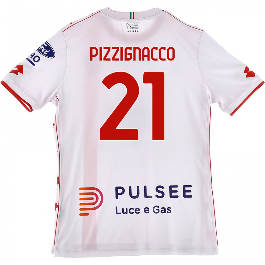 Kinder Semuel Pizzignacco #21 Weiß Rot Auswärtstrikot Trikot 2024/25 T-Shirt Österreich