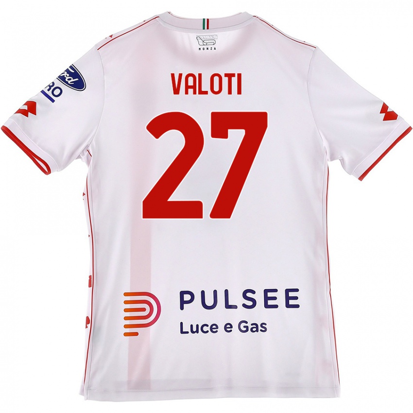 Kinder Mattia Valoti #27 Weiß Rot Auswärtstrikot Trikot 2024/25 T-Shirt Österreich