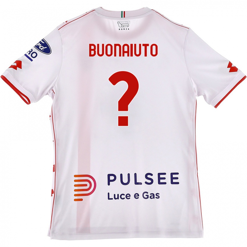 Kinder Marco Buonaiuto #0 Weiß Rot Auswärtstrikot Trikot 2024/25 T-Shirt Österreich