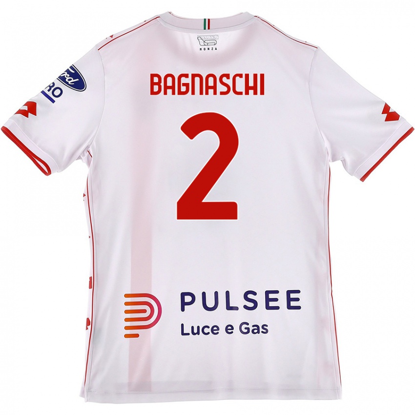 Kinder Alessandro Bagnaschi #2 Weiß Rot Auswärtstrikot Trikot 2024/25 T-Shirt Österreich