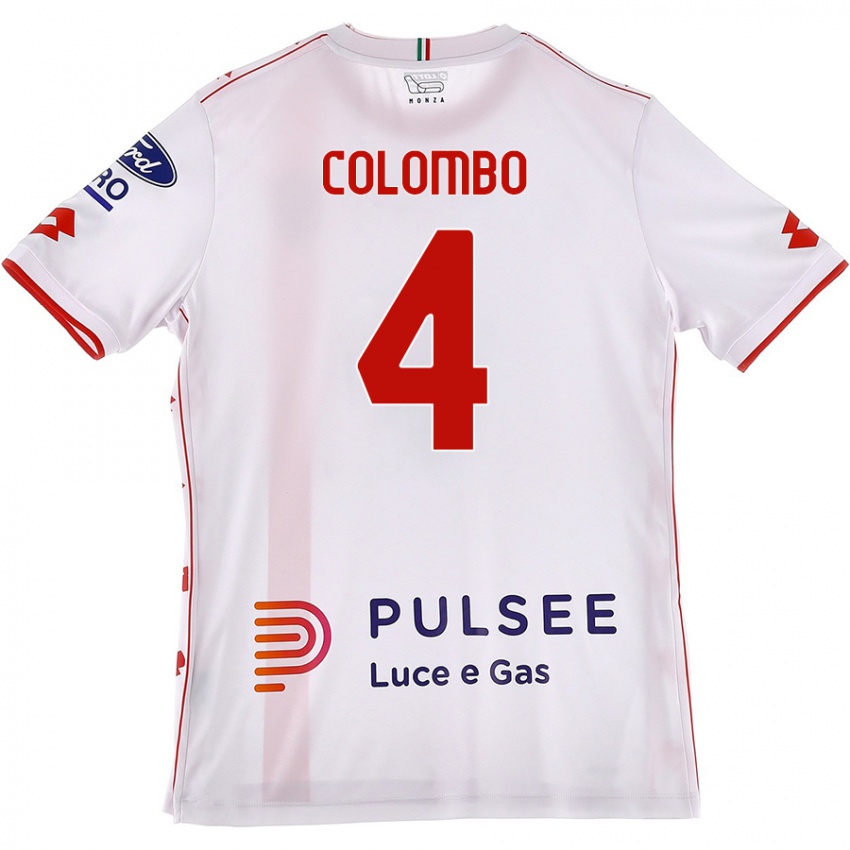 Kinder Leonardo Colombo #4 Weiß Rot Auswärtstrikot Trikot 2024/25 T-Shirt Österreich